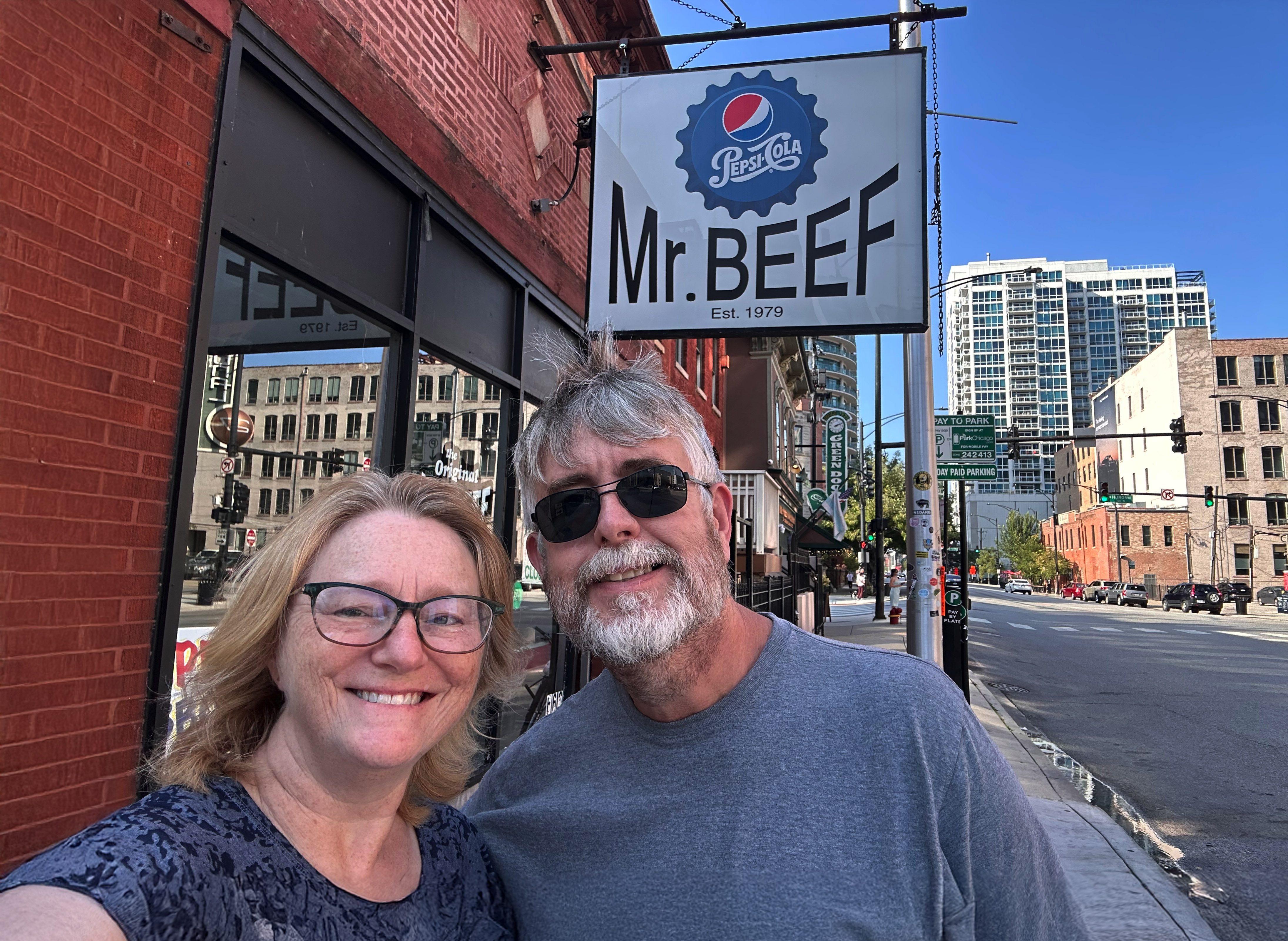 Mr. Beef restaurant sign